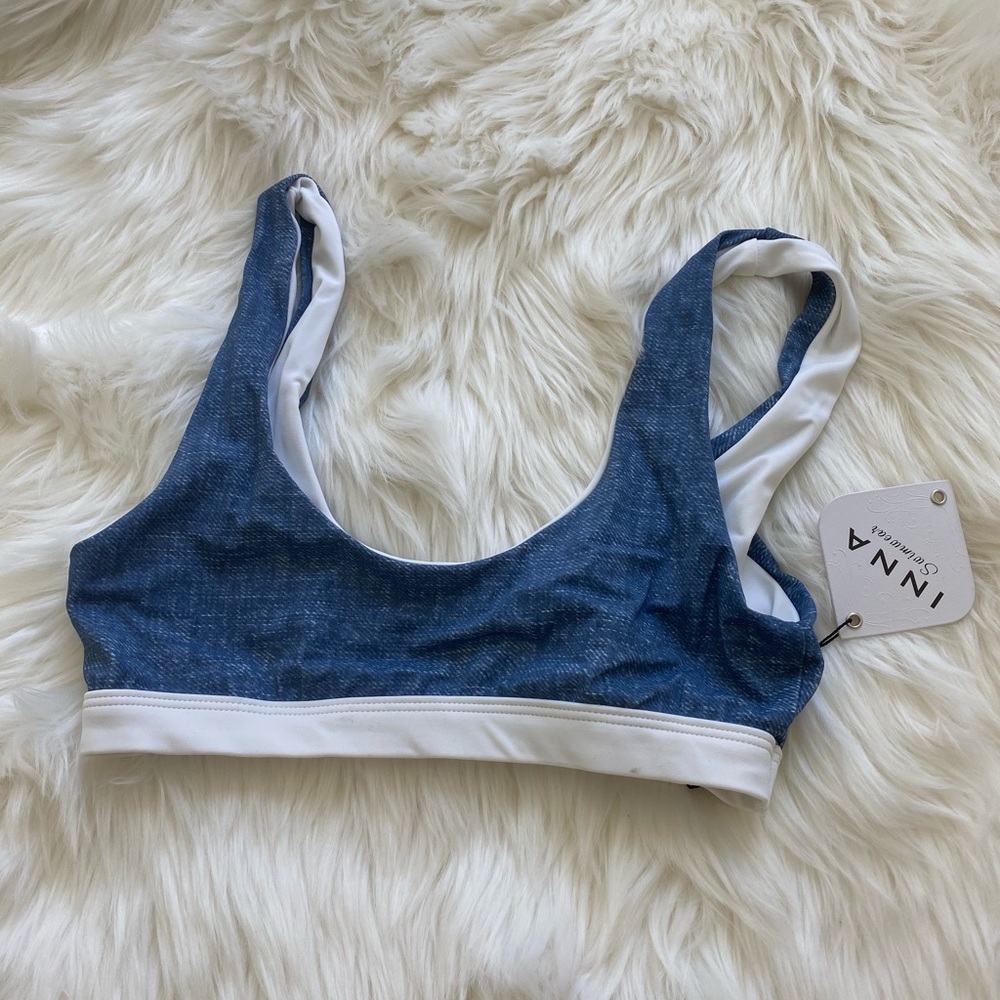 Denim bikini top